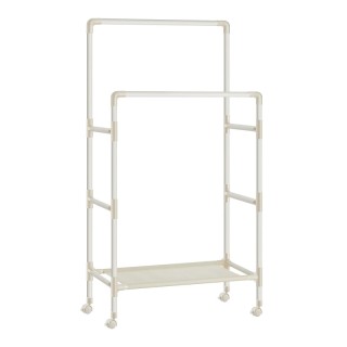 Διπλή Μεταλλική Τροχήλατη Κρεμάστρα Ρούχων Δαπέδου με Υφασμάτινο Ρά... Διπλή Μεταλλική Τροχήλατη Κρεμάστρα Ρούχων Δαπέδου με Υφασμάτινο Ρά...