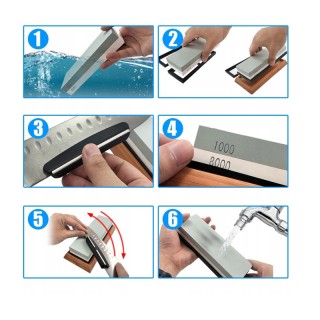 Διπλή Πέτρα Ακονίσματος Νερού για Μαχαίρια 400/1000/ και 3000/8000 ...