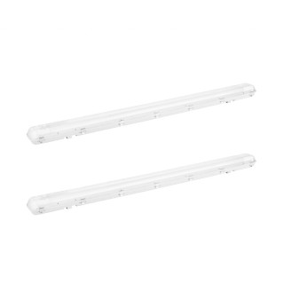 Διπλό Φωτιστικό Φθορίου Οροφής Σκαφάκι 120 cm IP65 με 2 Λαμπτήρες L...