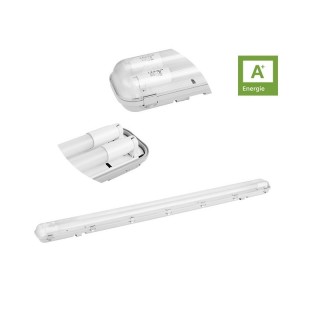 Διπλό Φωτιστικό Φθορίου Οροφής Σκαφάκι 120 cm IP65 με 2 Λαμπτήρες L...