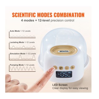 Διπλό Ηλεκτρικό Φορητό Θήλαστρο με 4 Λειτουργίες και Οθόνη LED VEVO...