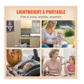 Διπλό Ηλεκτρικό Θήλαστρο με 4 Λειτουργίες και Οθόνη LED VEVOR DDXNQ...