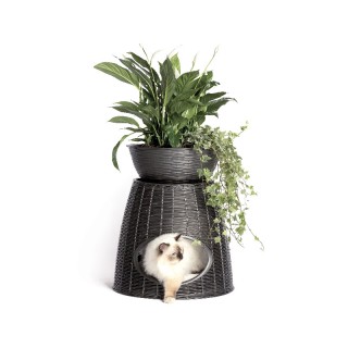 Διπλό Κρεβάτι-Σκαμπό Κατοικίδιων με 2 Μαξιλάρια 52 x 50 x 46/55 cm ...