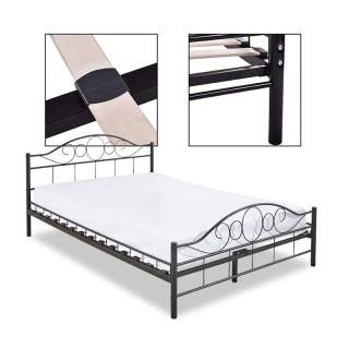 Διπλό Μεταλλικό Κρεβάτι 140 x 200 cm Χρώματος Μαύρο Hoppline HOP100... Διπλό Μεταλλικό Κρεβάτι 140 x 200 cm Χρώματος Μαύρο Hoppline HOP100...