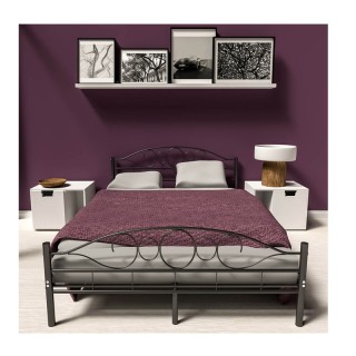 Διπλό Μεταλλικό Κρεβάτι 140 x 200 cm Χρώματος Μαύρο Hoppline HOP100... Διπλό Μεταλλικό Κρεβάτι 140 x 200 cm Χρώματος Μαύρο Hoppline HOP100...
