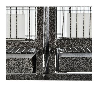 Διπλό Μεταλλικό Τροχήλατο Κλουβί Πτηνών 95 x 45.5 x 102 cm PawHut D...