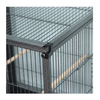 Διπλό Μεταλλικό Τροχήλατο Κλουβί Πτηνών 95 x 45.5 x 102 cm PawHut D...