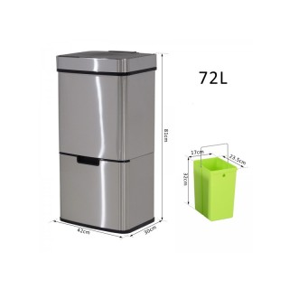Διπλός Αυτόματος Κάδος Απορριμμάτων 72 Lt με Υπέρυθρο Αισθητήρα και... Διπλός Αυτόματος Κάδος Απορριμμάτων 72 Lt με Υπέρυθρο Αισθητήρα και...