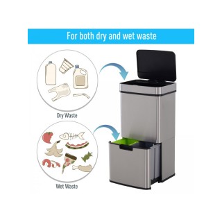 Διπλός Αυτόματος Κάδος Απορριμμάτων 72 Lt με Υπέρυθρο Αισθητήρα και... Διπλός Αυτόματος Κάδος Απορριμμάτων 72 Lt με Υπέρυθρο Αισθητήρα και...