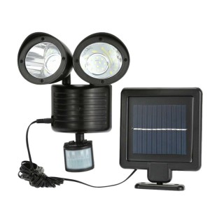 Διπλός Ηλιακός LED Προβολέας 3.7 V με Ανιχνευτή Κίνησης και Φωτοβολ...