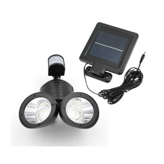 Διπλός Ηλιακός LED Προβολέας 3.7 V με Ανιχνευτή Κίνησης και Φωτοβολ...