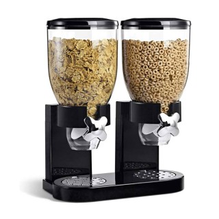 Διπλός Χειροκίνητος Διανεμητής Δημητριακών 2 x 8 Lt Χρώματος Μαύρο ...