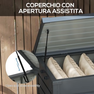 Outsunny 311L Πορτμπαγκάζ εξωτερικού χώρου με κλειδαριά και 2 χερού... Outsunny 311L Πορτμπαγκάζ εξωτερικού χώρου με κλειδαριά και 2 χερού...