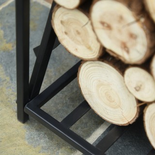 HOMCOM Ατσάλινη θήκη κορμού εσωτερικού και εξωτερικού χώρου, Ξύλινη... HOMCOM Ατσάλινη θήκη κορμού εσωτερικού και εξωτερικού χώρου, Ξύλινη...