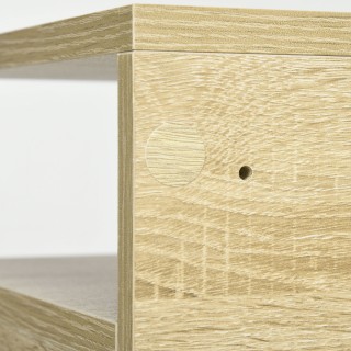 HOMCOM Σετ 2 Μοντέρνα Κρεμαστά Κομοδίνα με Συρτάρι και Πάνω Ράφι, 3...