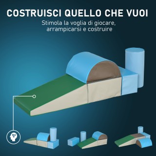 HOMCOM Set 5 Soft Constructions, Εκπαιδευτικό Παιχνίδι για Παιδιά Η...