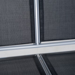 Outsunny Κούνια κήπου 3 θέσεων σε μεταλλική αφαιρούμενη οροφή σκίασ...