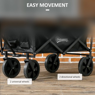 Τρόλεϊ κήπου Outsunny 110L με τηλεσκοπική λαβή και κουβούκλιο από α... Τρόλεϊ κήπου Outsunny 110L με τηλεσκοπική λαβή και κουβούκλιο από α...