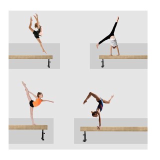 Δοκός Ισορροπίας με Ρυθμιζόμενο Ύψος 226 x 31 x 59 cm HOMCOM A50-00...