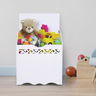 Homcom Ξύλινο Ντουλάπι Λευκό Καλάθι Πλυντηρίων με Σκαλιστή Διακόσμη... Homcom Ξύλινο Ντουλάπι Λευκό Καλάθι Πλυντηρίων με Σκαλιστή Διακόσμη...