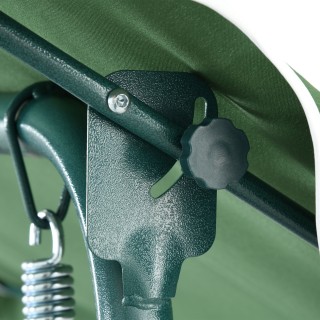 Κούνια 3 θέσεων με ρυθμιζόμενο θόλο και μαξιλάρια, από ατσάλι και π...