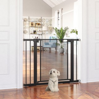 PawHut Extendable Pressure Dog Gate με Αυτόματο Κλείσιμο, σε ατσάλι...