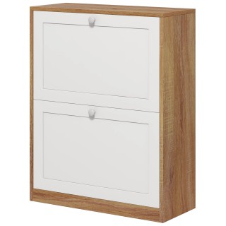 HOMCOM Λεπτή σχάρα παπουτσιών με 3 ρυθμιζόμενα ράφια σε 2 επίπεδα γ...