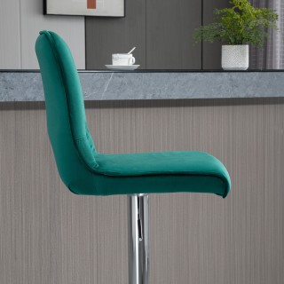 Σετ HOMCOM 2 Σκαμπό ρυθμιζόμενα και περιστρεφόμενα σε ύφασμα - πράσ...