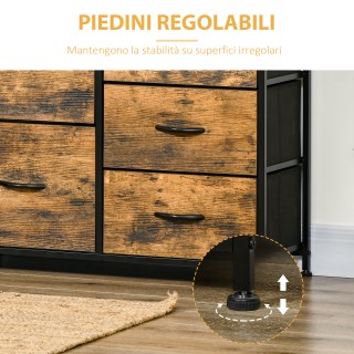 Συρταριέρα HOMCOM με 5 Πτυσσόμενα συρτάρια από ύφασμα Industrial St... Συρταριέρα HOMCOM με 5 Πτυσσόμενα συρτάρια από ύφασμα Industrial St...