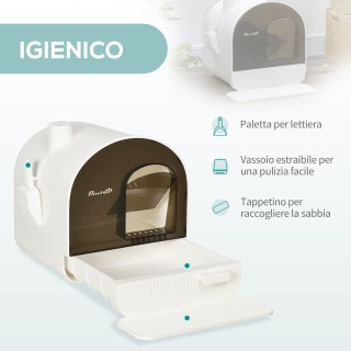 PawHut Κλειστή άμμο γάτας με φίλτρα, σέσουλα και αφαιρούμενο δίσκο,... PawHut Κλειστή άμμο γάτας με φίλτρα, σέσουλα και αφαιρούμενο δίσκο,...