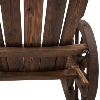 Outsunny κουνιστή πολυθρόνα σε ρουστίκ στυλ Adirondack σε ξύλο ελάτ...