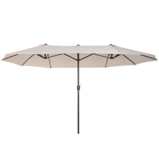 Outsunny Outdoor Double Canopy Parasol, Anti UV 460 x 270 x 240, Μπ...
