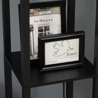 Φωτιστικό δαπέδου HOMCOM Κολώνα από MDF και Πλαστικό με 2 Ράφια, γι...