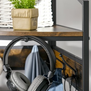 Γωνιακό παλτό HOMCOM με πάγκο και σχάρα σε βιομηχανικό στυλ, 50x50x... Γωνιακό παλτό HOMCOM με πάγκο και σχάρα σε βιομηχανικό στυλ, 50x50x...