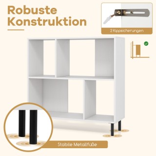 Ραφιέρα 4 Θέσεων με Μεταλλικά Πόδια - Λευκό 90 x 30 x 90cm JV12171... Ραφιέρα 4 Θέσεων με Μεταλλικά Πόδια - Λευκό 90 x 30 x 90cm JV12171...