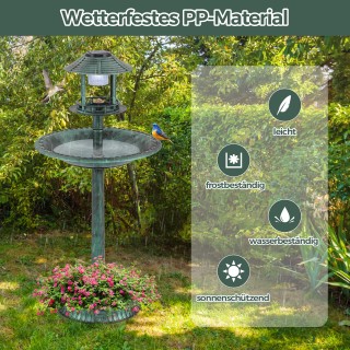 Costway Ποτίστρα Πουλιών με Ηλιακό Φωτισμό και Γλάστρα Πράσινη Φωλι... Costway Ποτίστρα Πουλιών με Ηλιακό Φωτισμό και Γλάστρα Πράσινη Φωλι...