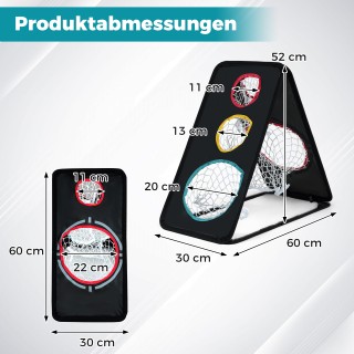 Costway Διπλής Όψης Δίχτυ Chipping Golf με 5 Στόχους & Τριγωνική Δο...