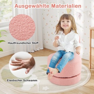 Costway Σετ 2 Περιστρεφόμενων Καρεκλών για Παιδιά με Υφασμάτινη Επέ...