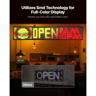 VEVOR Προγραμματιζόμενη LED Πινακίδα P10 Πολύχρωμη YPGDGGP40X8YXTP4...