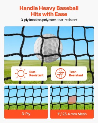 VEVOR Κλουβί Γκολφ & Μπέιζμπολ 3050mm, Πολυεστερικό Δίχτυ 3-Πτυχο, ...