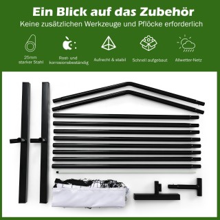 Costway Φορητό Δίχτυ Pickleball με Μεταλλικούς Σωλήνες, Ισχυρό Πολ... Costway Φορητό Δίχτυ Pickleball με Μεταλλικούς Σωλήνες, Ισχυρό Πολ...