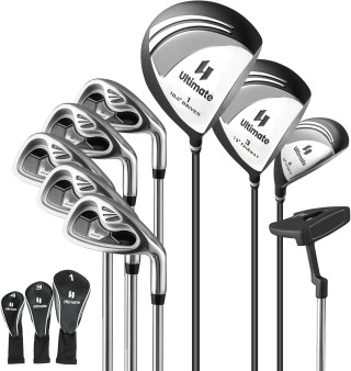 Costway Σετ Γκολφ 9 τεμαχίων για δεξιόχειρες άνδρες με Driver από γ...