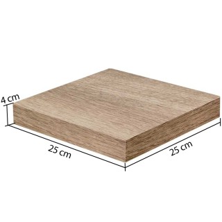 BAKAJI Τετράγωνο Ράφι Τοίχου 25x25x4cm Μοντέρνα Βιβλιοθήκη MDF Ξύλο...