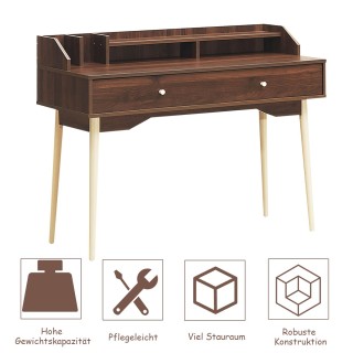 Costway Πολυλειτουργικό Γραφείο Υπολογιστή με Ράφια και Συρτάρι απ... Costway Πολυλειτουργικό Γραφείο Υπολογιστή με Ράφια και Συρτάρι απ...