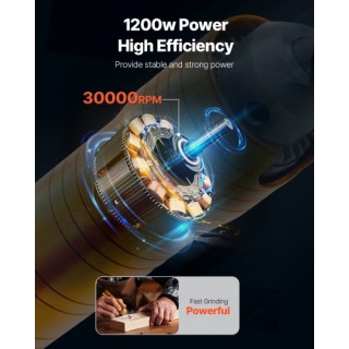 VEVOR Ευέλικτος Τροχός 1200W με Πεντάλ & 31 Αξεσουάρ DDDMJ1200WYXIF...