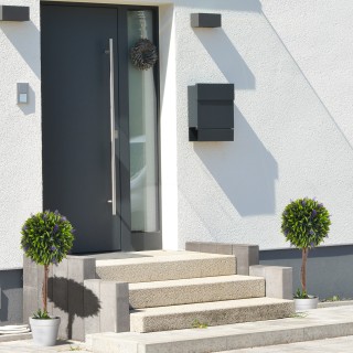 HOMCOM  Σετ 2 Τεχνητά Πράσινα Φυτά σε Σφαίρα με Λουλούδια Λεβάντας ...