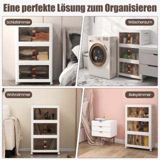 Costway Μεγάλοι Στοιβαζόμενοι Αποθηκευτικοί Κάδοι με Ρόδες και Μαγ... Costway Μεγάλοι Στοιβαζόμενοι Αποθηκευτικοί Κάδοι με Ρόδες και Μαγ...