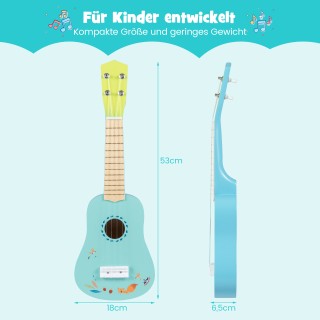 Costway Μίνι Γιουκαλίλι για Παιδιά, 4 Χορδές, Σώμα από Ξύλο Basswoo...