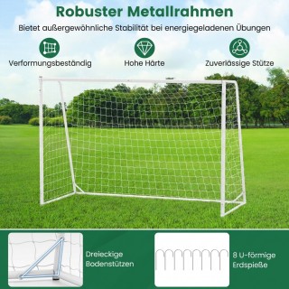 Costway Ποδοσφαιρικό Τέρμα με Σταθερό Μεταλλικό Πλαίσιο & Δίχτυ PE ... Costway Ποδοσφαιρικό Τέρμα με Σταθερό Μεταλλικό Πλαίσιο & Δίχτυ PE ...