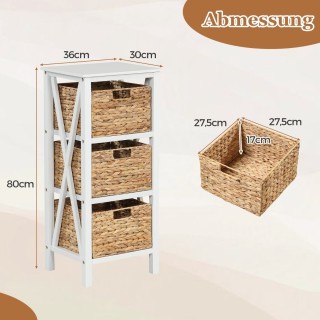 Costway Πολυλειτουργικό Κομοδίνο με Αποσπώμενα Καλάθια Θαλάσσιου Χ... Costway Πολυλειτουργικό Κομοδίνο με Αποσπώμενα Καλάθια Θαλάσσιου Χ...